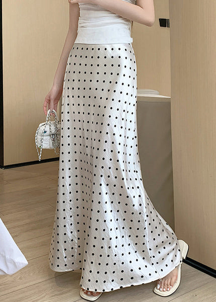 New Silk Design Beige Skirts Maxi Print Original FashionChic