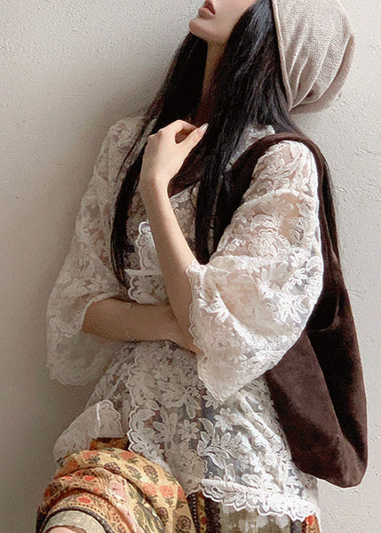 New Beige Peter Pan Collar Coat Cardigans And Shorts Linen Suit Set Spring YY004 ABC