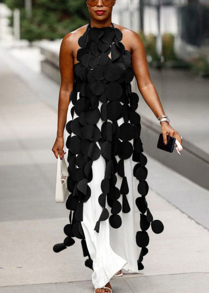 Nouveau haut asymétrique en coton noir à lacets, sans manches TL025