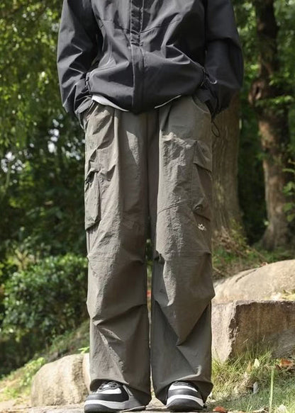 Pockets Solid Spring New Men Pants Black Cotton FashionChic