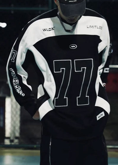 T V Cotton Patchwork Black Neck Mens Shirt New Spring Print FashionChic