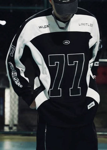 T V Cotton Patchwork Black Neck Mens Shirt New Spring Print FashionChic