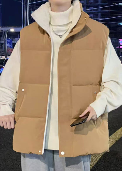 New Black Zip Up Pockets Warm Fleece Men Waistcoat Winter EQ024 ABC