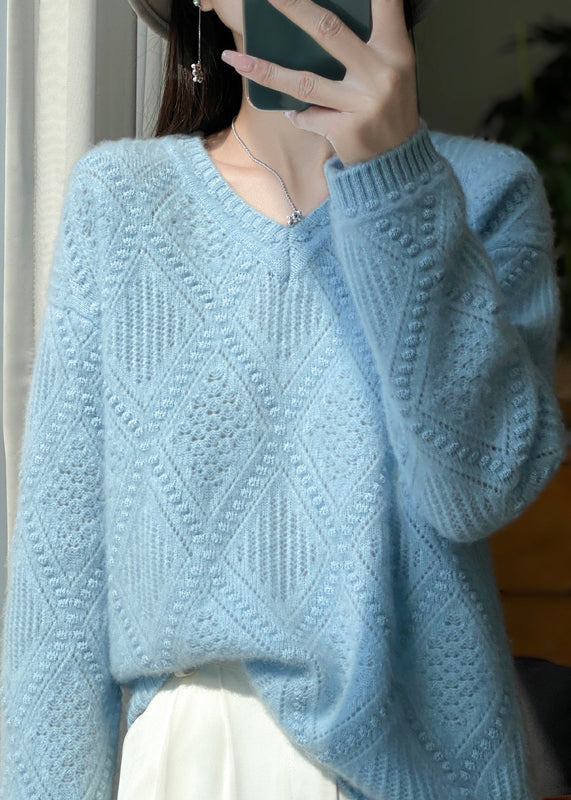 New Blackish Green V Neck Thick Woolen Sweaters Winter RS018 ABC