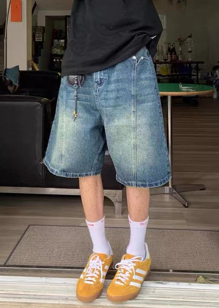 New Blue Original Design High Waist Denim Mens Shorts Summer YL020 ABC