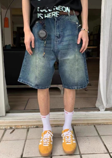 New Blue Original Design High Waist Denim Mens Shorts Summer YL020 ABC