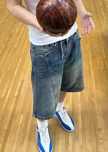 New Blue Original Design High Waist Denim Mens Shorts Summer YL020 ABC