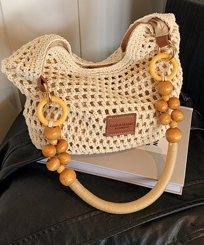 Out Woven Brown New Shoulder Bag Large Capacity Hollow FashionChic