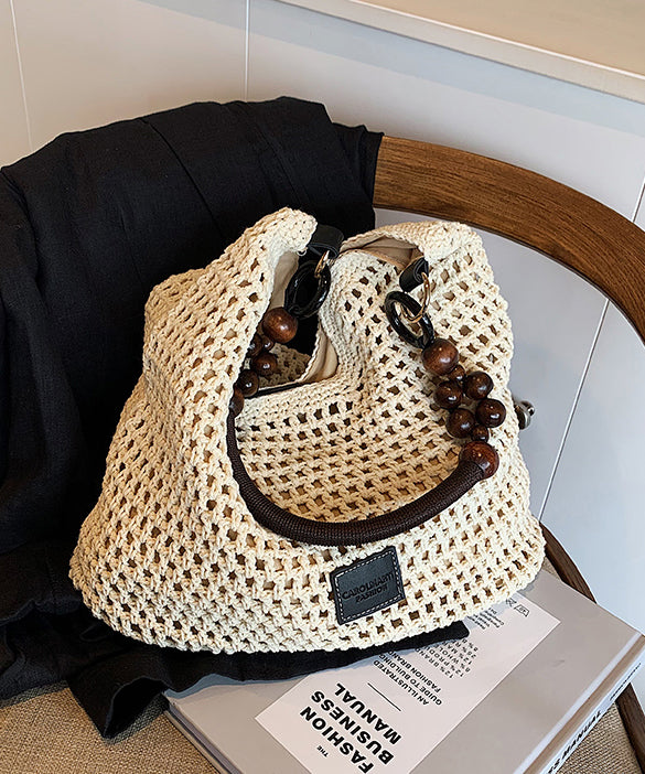 Out Woven Brown New Shoulder Bag Large Capacity Hollow FashionChic