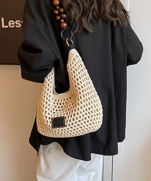 Out Woven Brown New Shoulder Bag Large Capacity Hollow FashionChic