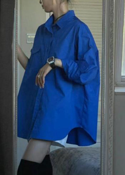 Shirt Blue New And Spring Two Set Butto Piece Black Coats FashionChic
