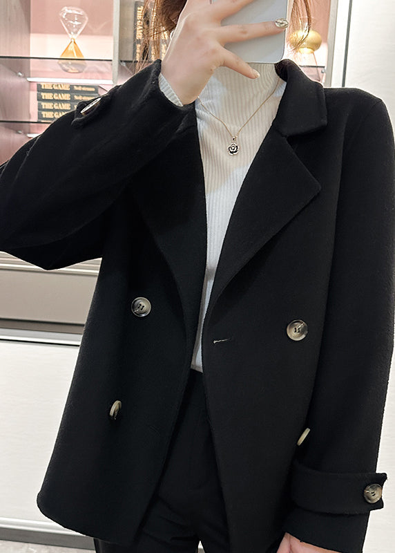 New Camel Notched Double Breast Woolen Peacoat Winter RS037 ABC