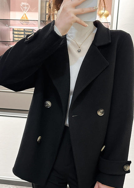 New Camel Notched Double Breast Woolen Peacoat Winter RS037 ABC