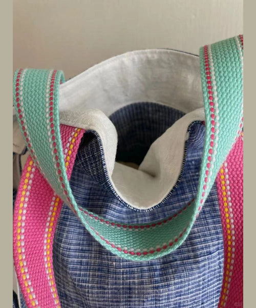 New Casual Blue Versatile Canvas Satchel Bag Handbag QF003 Bag-BGS241017