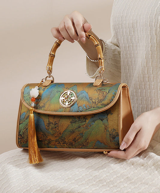 New Bag Style Print Tassel Tote Leather Chinese Calf FashionChic