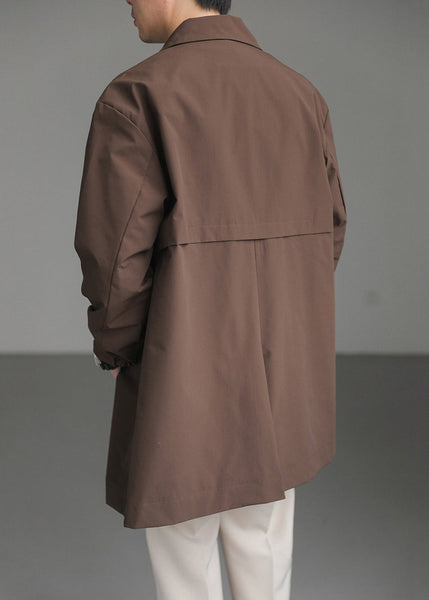 New Coffee Peter Pan Collar Button Cotton Mens Coats Spring YQ007 ABC