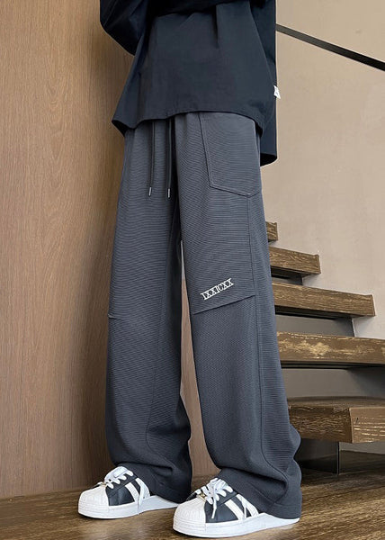 Coffee Pants New Warm Elastic Fleece Waist Pockets Men Spring FashionChic