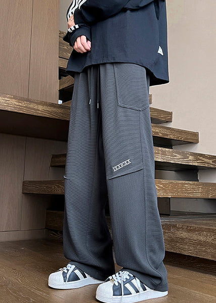 Coffee Pants New Warm Elastic Fleece Waist Pockets Men Spring FashionChic