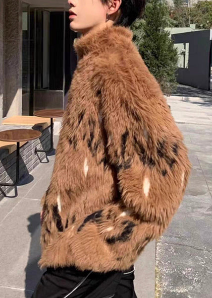 New Coffee Turtleneck Thick Mink Velvet Men Sweaters Winter RC029 ABC