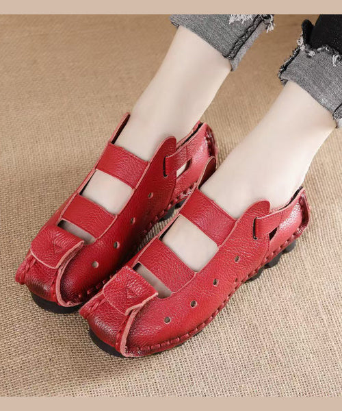 Hollow Flat New Sandals Comfortable Yellow Out Splicing FashionChic