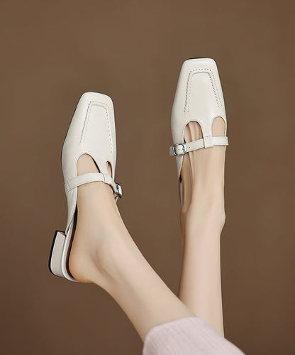 Chunky Sheepskin New Splicing Slide Comfy Sandals Blue FashionChic