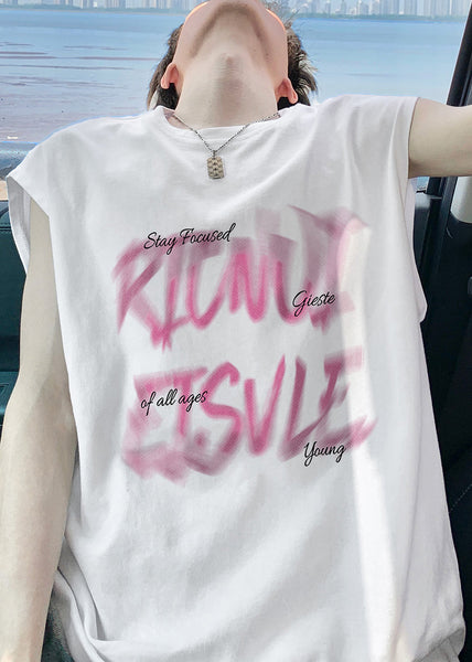 New Cotton Shirt Dark Men Summer Cozy T Gray Print FashionChic