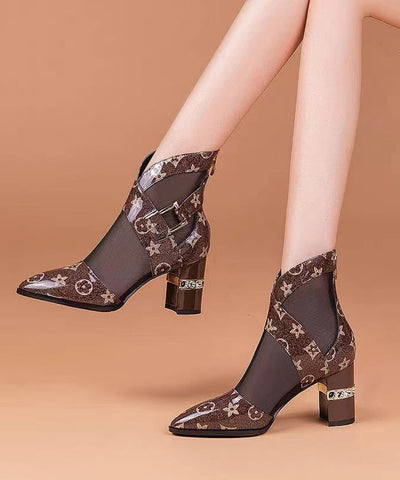 New Fashion Hollow Mesh Short Boots Spring And Summer CZ1027 Ada Fashion
