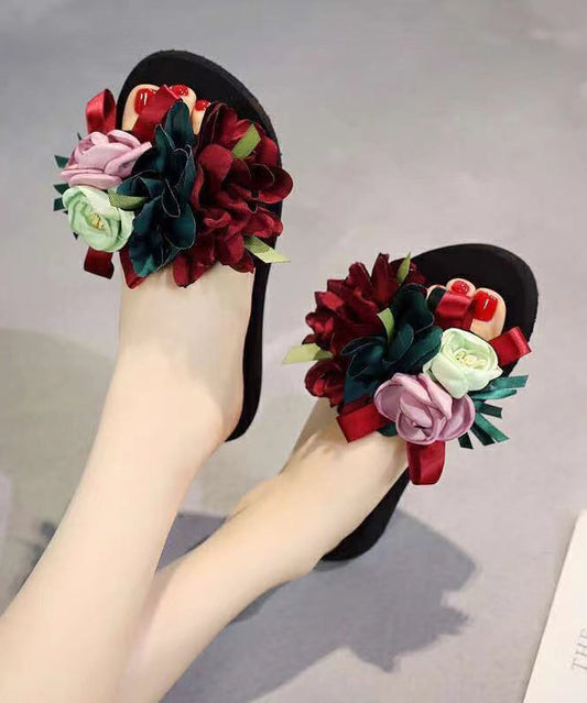 New Fashion Vacation Flower Beach Slide Sandals AP1041 shoe-LT240905