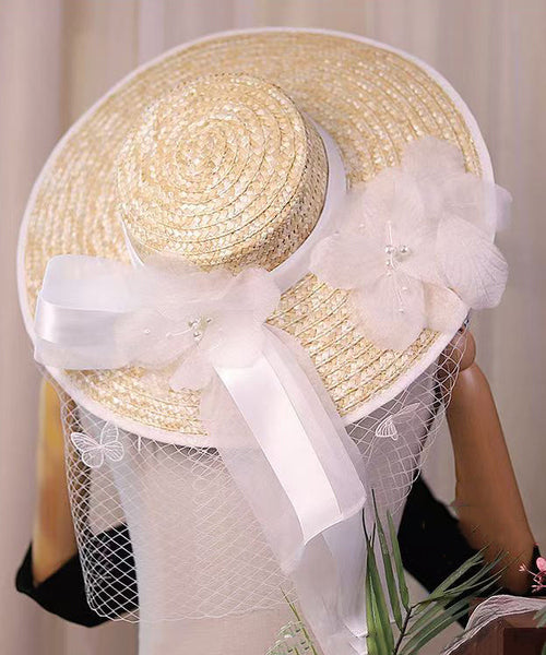 Style French Countryside Hat New Lace Straw Flower FashionChic