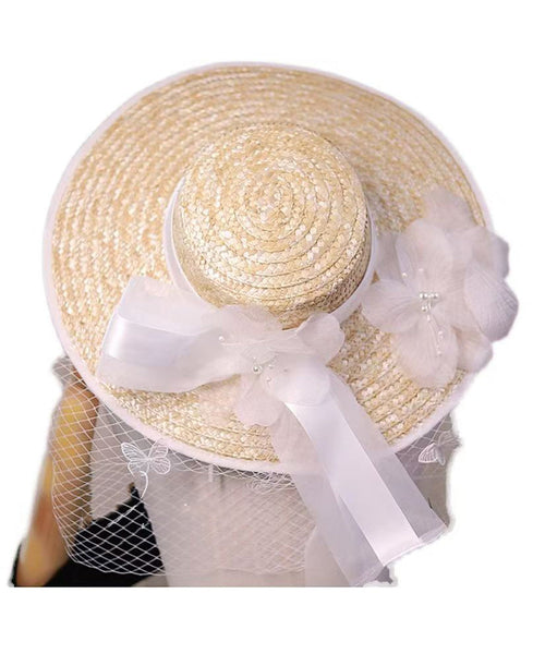 Style French Countryside Hat New Lace Straw Flower FashionChic