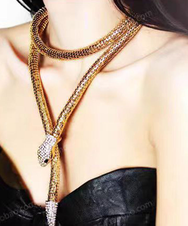 New Gold Copper Alloy Snake Shaped Necklace YA029 ABC