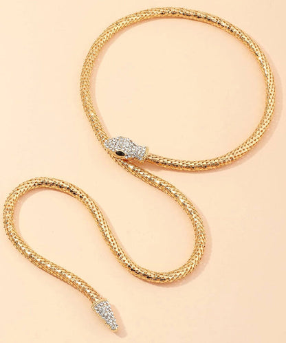 New Gold Copper Alloy Snake Shaped Necklace YA029 ABC