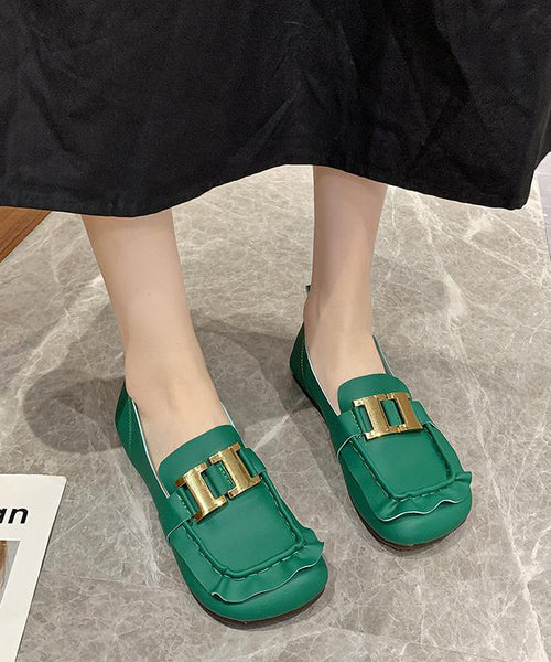 New Green Comfy Sequined Splicing Penny Loafers RI030 ABC