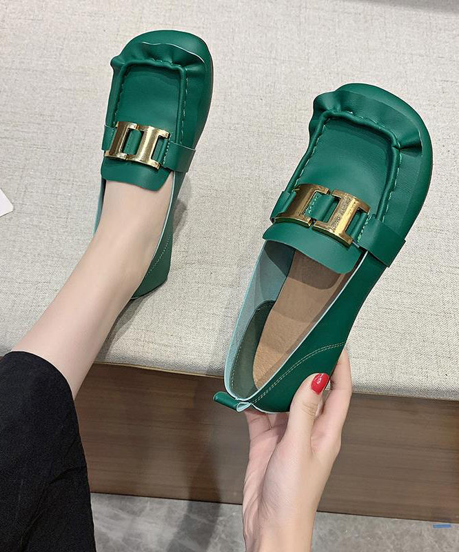 New Green Comfy Sequined Splicing Penny Loafers RI030 ABC