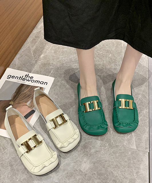 New Green Comfy Sequined Splicing Penny Loafers RI030 ABC