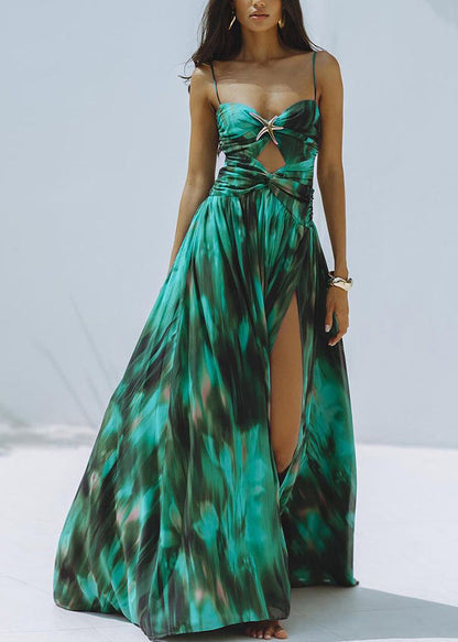 Neck Skirts Lingerie Maxi And Slash Set Green New Bodysuit FashionChic