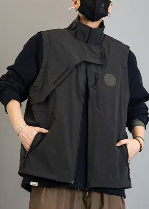 New Green Zip Up Pockets Cotton Men Waistcoat Spring RN011 ABC