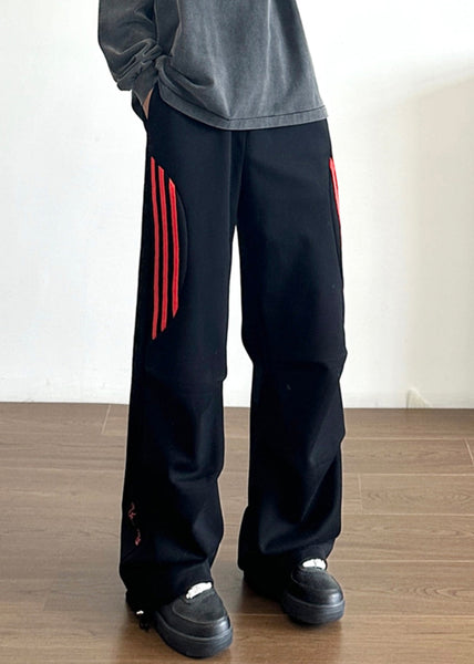 New Grey Striped Pockets Cotton Men Pants Long Fall WA034 MENP241110