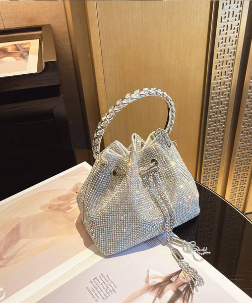 New Metal Glitter Bag Pouch Diamond Water Studded Handmade FashionChic