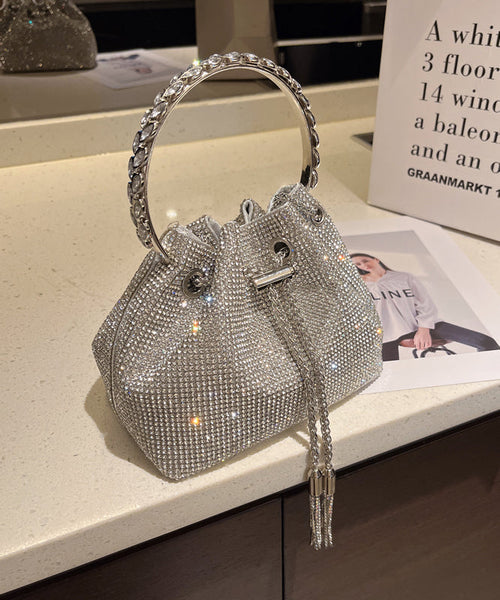 New Metal Glitter Bag Pouch Diamond Water Studded Handmade FashionChic