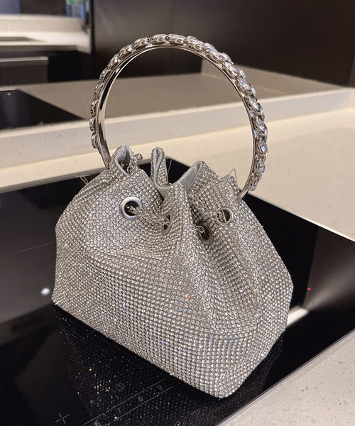 New Metal Glitter Bag Pouch Diamond Water Studded Handmade FashionChic