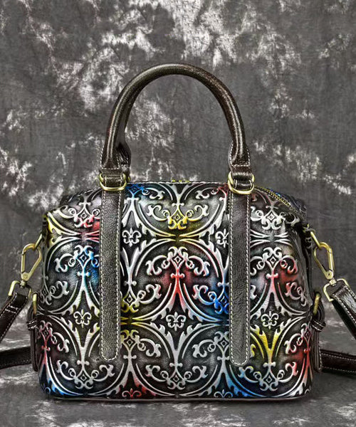 Embossed Vintage Silver Crossbody New Bag Handmade FashionChic