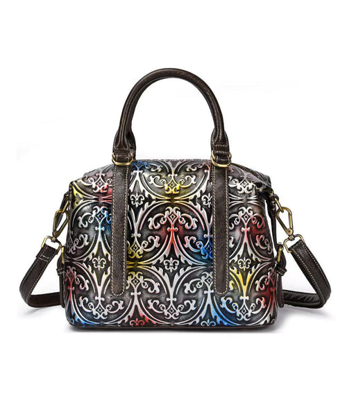 Embossed Vintage Silver Crossbody New Bag Handmade FashionChic