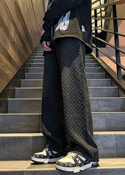 New Jacquard Blue Pockets Mens Denim Pants Summer SA029 Men-casual-MENP240726