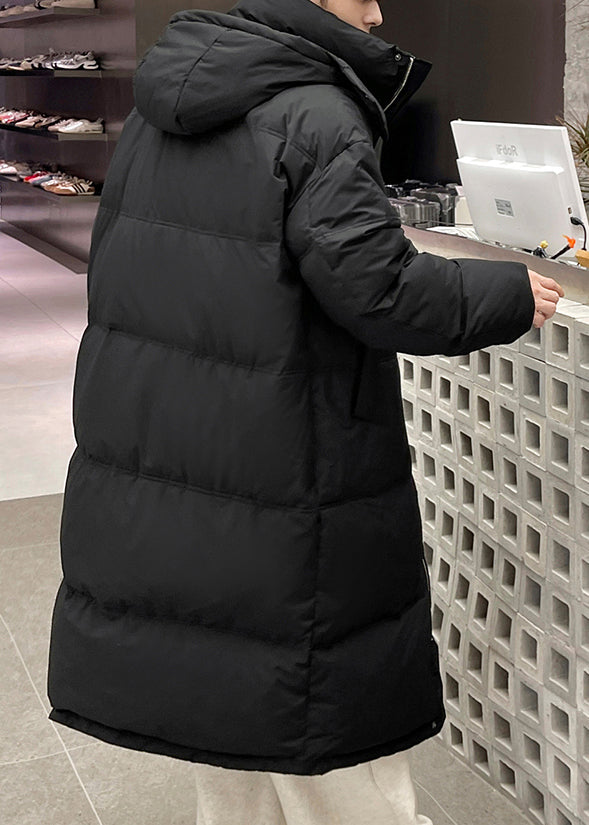 New Khaki Hooded Pockets Duck Down Men Long Down Coats Winter RJ012 ABC