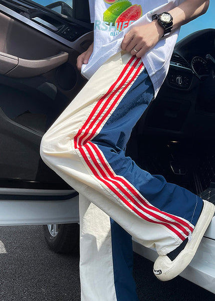 Men Spring Pants Oversized Khaki Patchwork New Spandex Apparel FashionChic