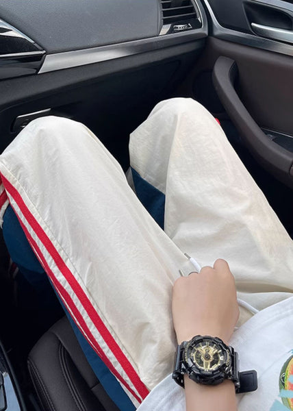 Men Spring Pants Oversized Khaki Patchwork New Spandex Apparel FashionChic