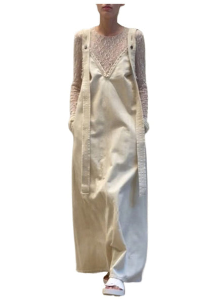 New Lace Top Beige Strap Skirt Two-Piece Set For Summer ZL003 SH-LF-TPIEC240621