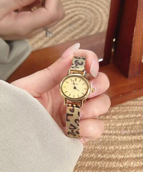 Movement Leopard Watches Stainless Steel Black New Quartz FashionChic