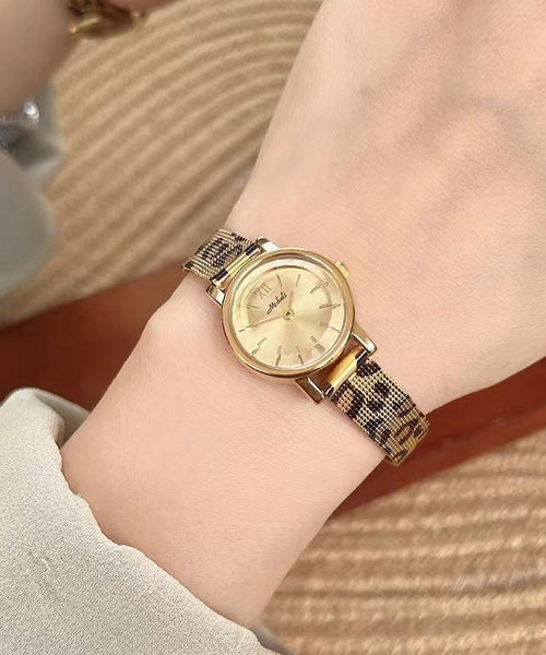 Movement Leopard Watches Stainless Steel Black New Quartz FashionChic